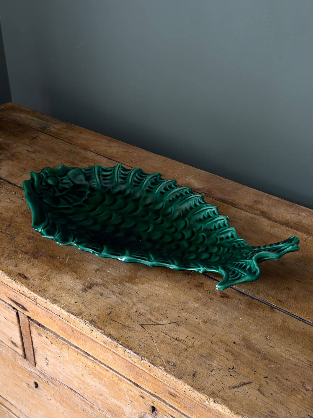 Large Lunetta Vallauris Green Fish Platter