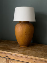 Load image into Gallery viewer, Vintage French Solid Wood Mid Century Lamp
