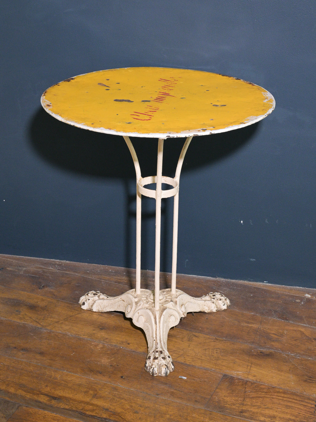 Antique French Wrought Iron Bistro Table | Vintage Outdoor Table | Antique Outdoor Table