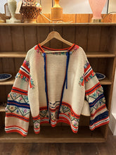 Load image into Gallery viewer, Handmade Swedish Wool Embroidered Cardigan
