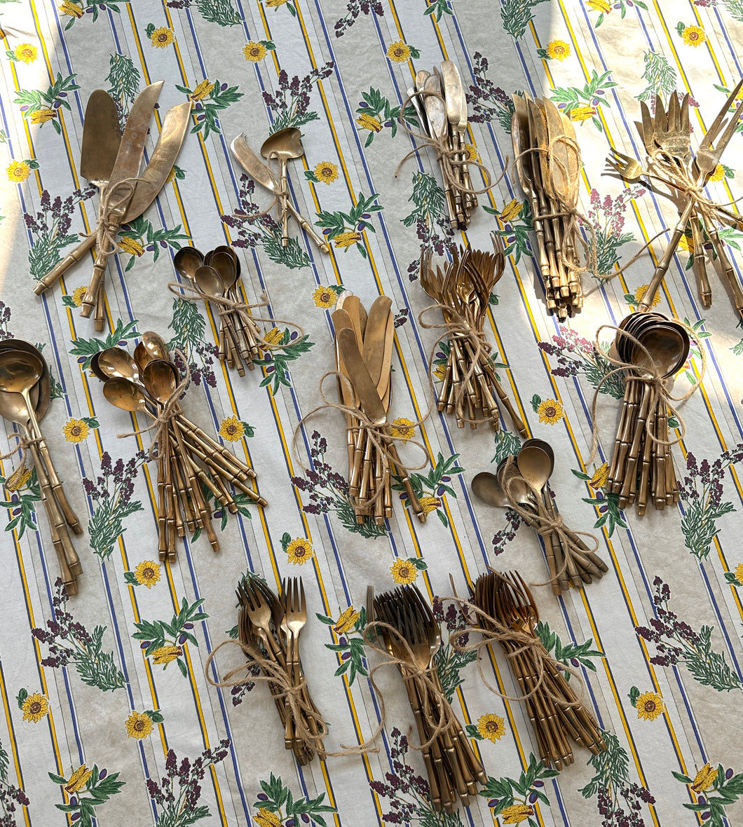 Vintage Bamboo Cutlery Set