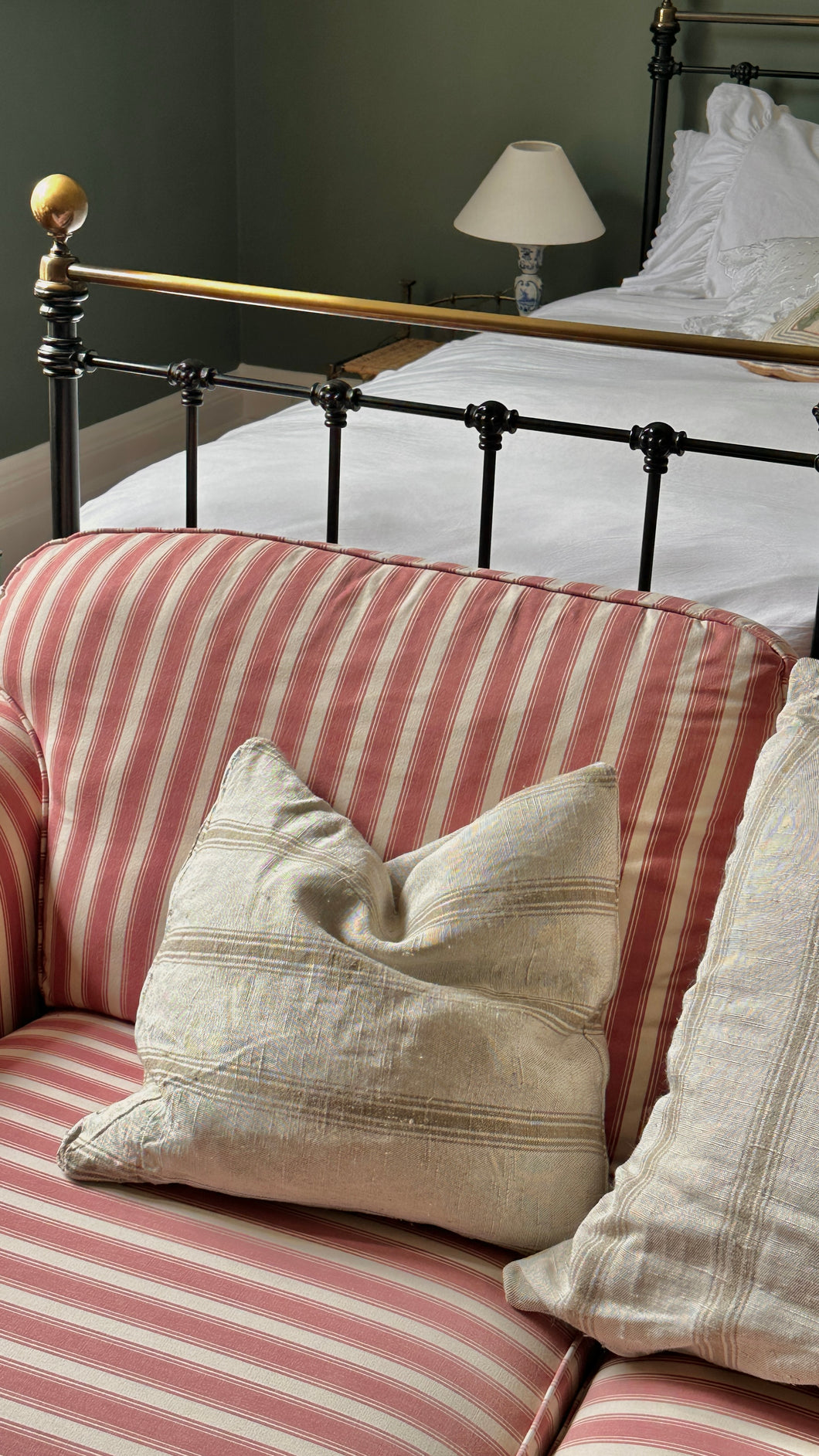 Handmade French Striped Cushion