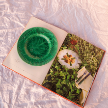 Load image into Gallery viewer, Vintage green leaf majolica leaf plate
