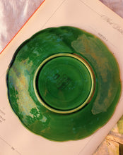 Load image into Gallery viewer, Vintage green leaf majolica leaf plate
