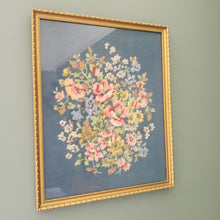 Load image into Gallery viewer, A Large Blue Floral Tapestry Print
