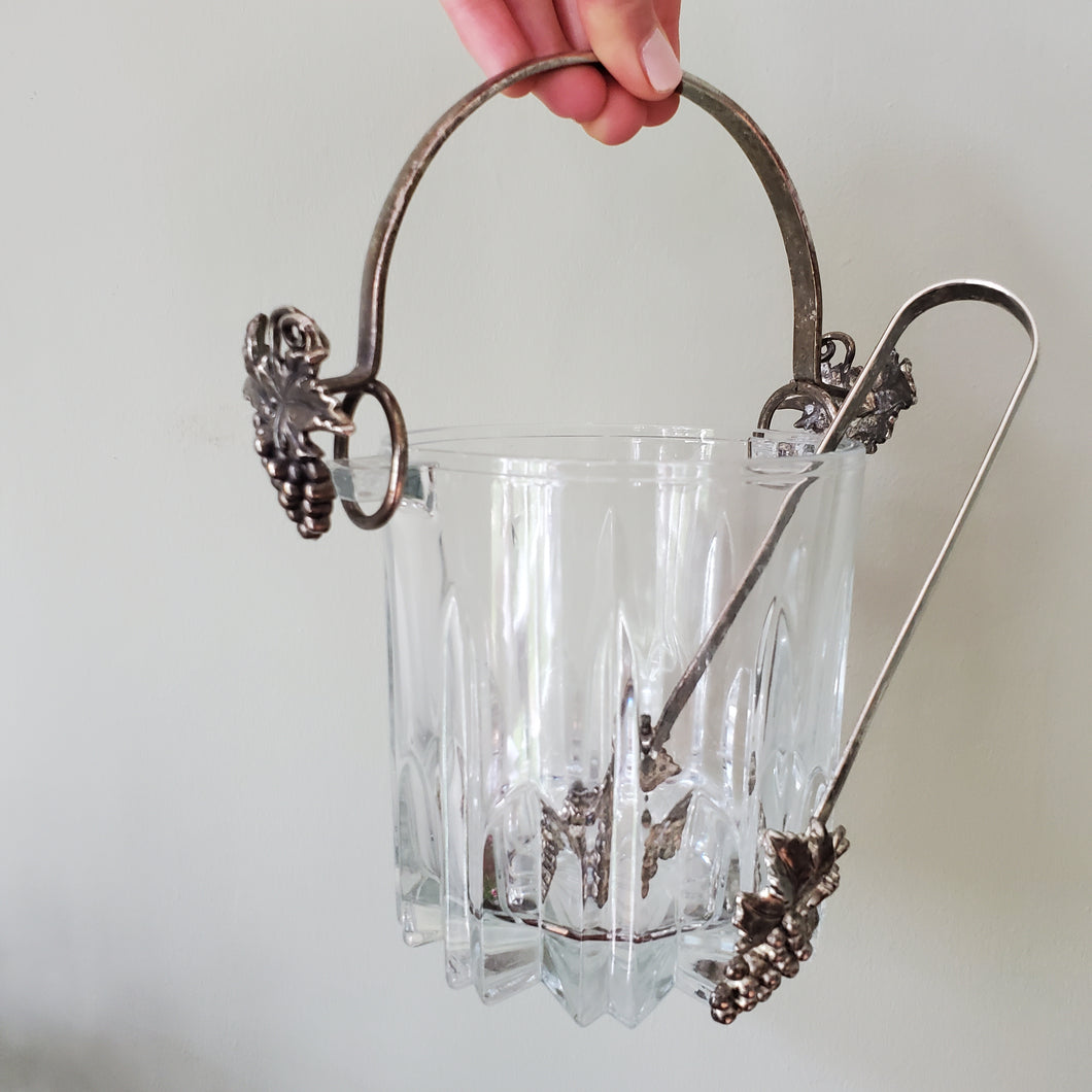 Crystal Ice Bucket with Fruit Detailing