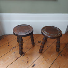Load image into Gallery viewer, Pair Of Antique French Bobbin Stools
