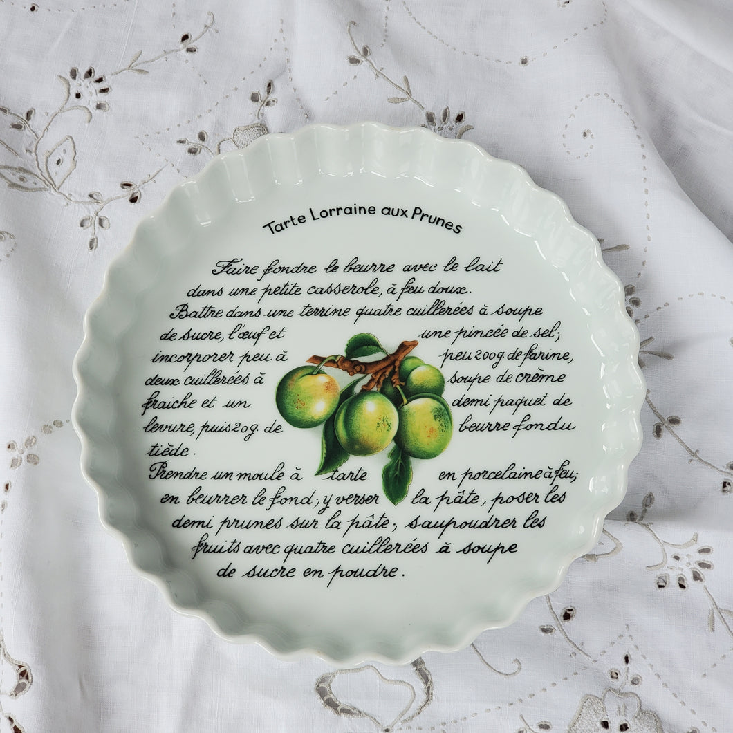 A vintage French Tart Dish