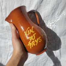 Load image into Gallery viewer, French Terracotta Wine Jug Carafe
