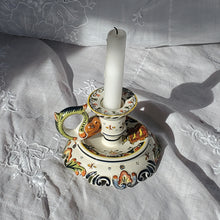 Load image into Gallery viewer, Antique French Faience Chamber Candlestick Holder
