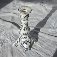 Load image into Gallery viewer, Antique French Faience Delft Candlestick Holder
