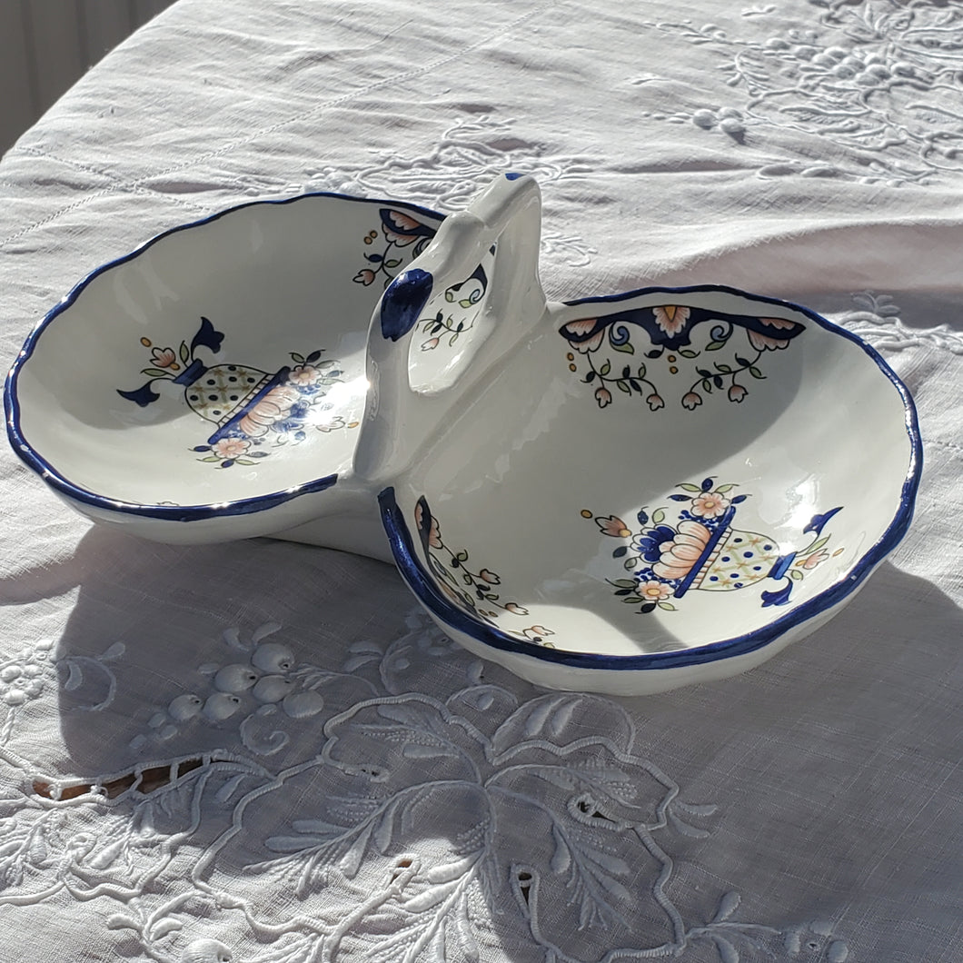 French Faience Ceramic Serving Dish