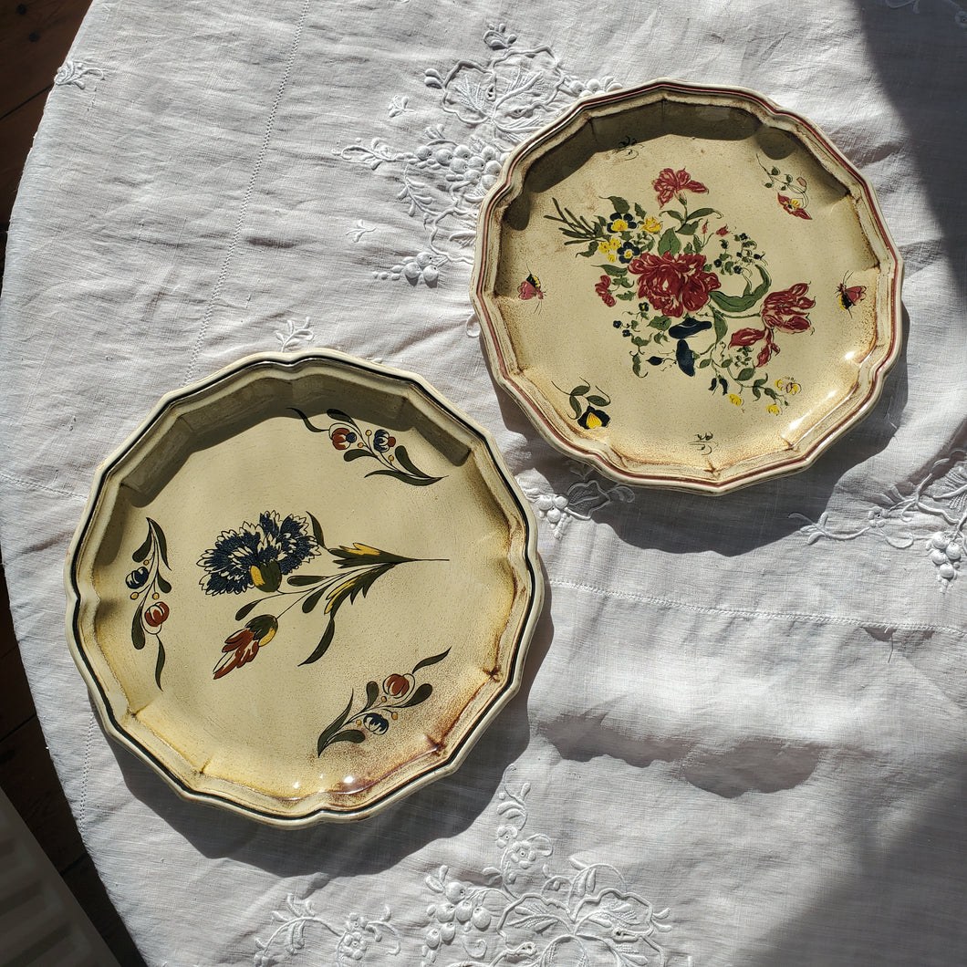 Set Of Two Rustic French Plates