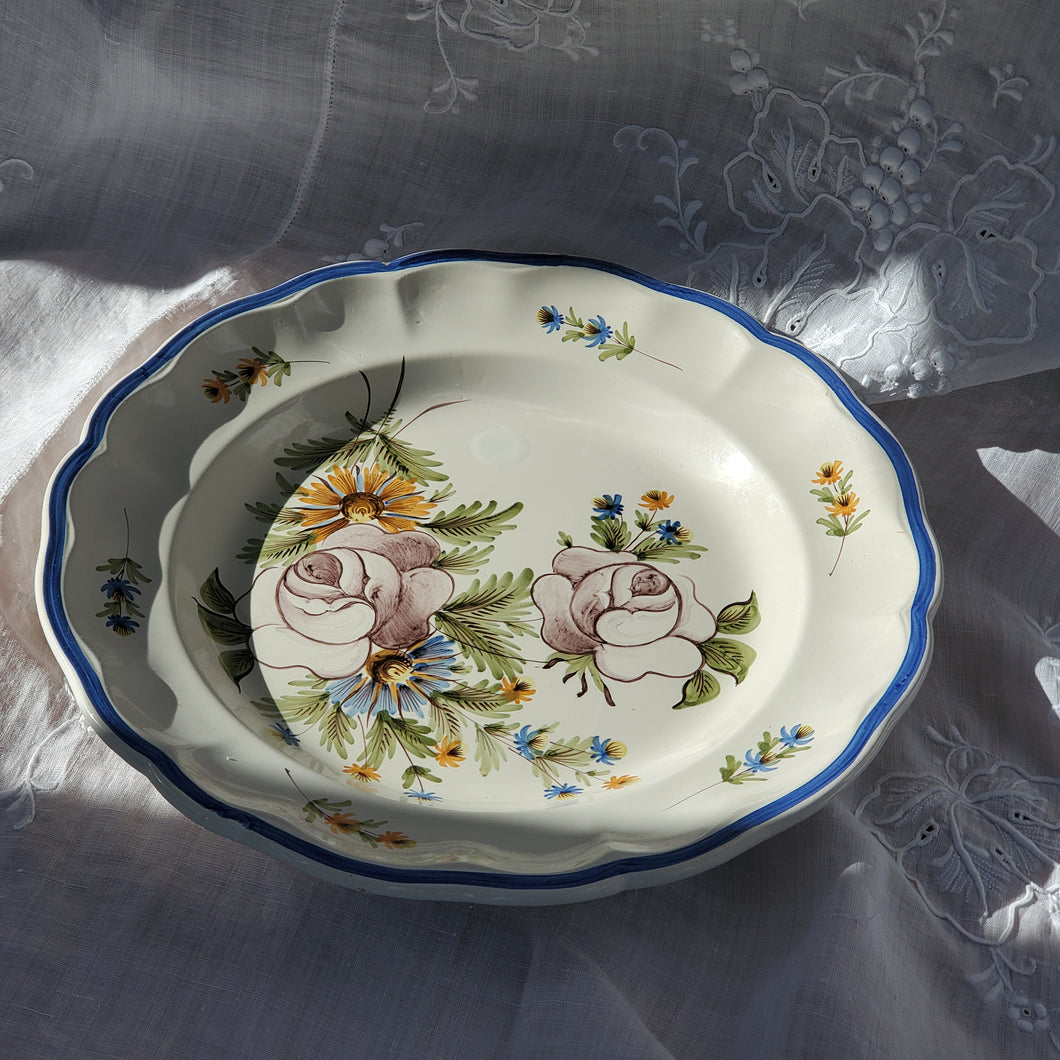 Large French Antique Platter Bowl