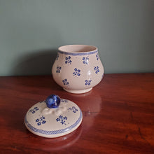 Load image into Gallery viewer, Small Vintage Blue Floral Pottery Dish
