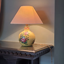 Load image into Gallery viewer, Yellow Hand Painted Floral Lamp
