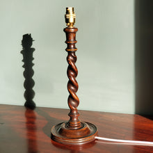 Load image into Gallery viewer, Wooden Barley Twist Lamp
