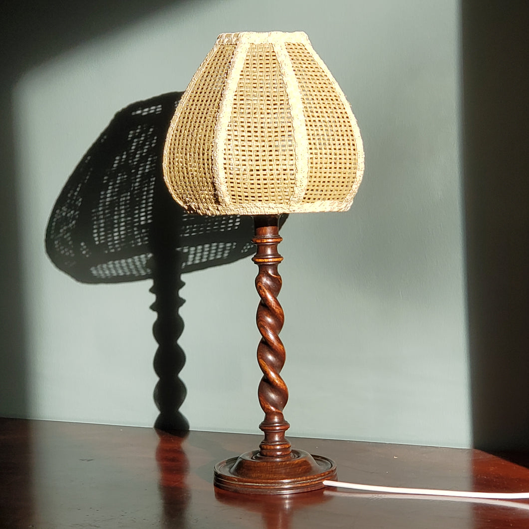 Wooden Barley Twist Lamp