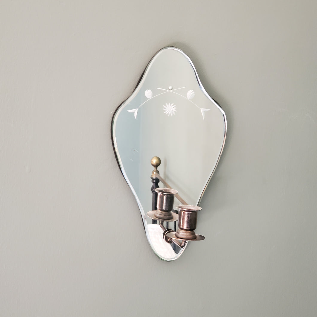 Pair of Mirrored Wall Sconces