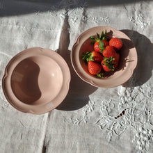 Load image into Gallery viewer, Pair Of Pink Scalloped Bowls
