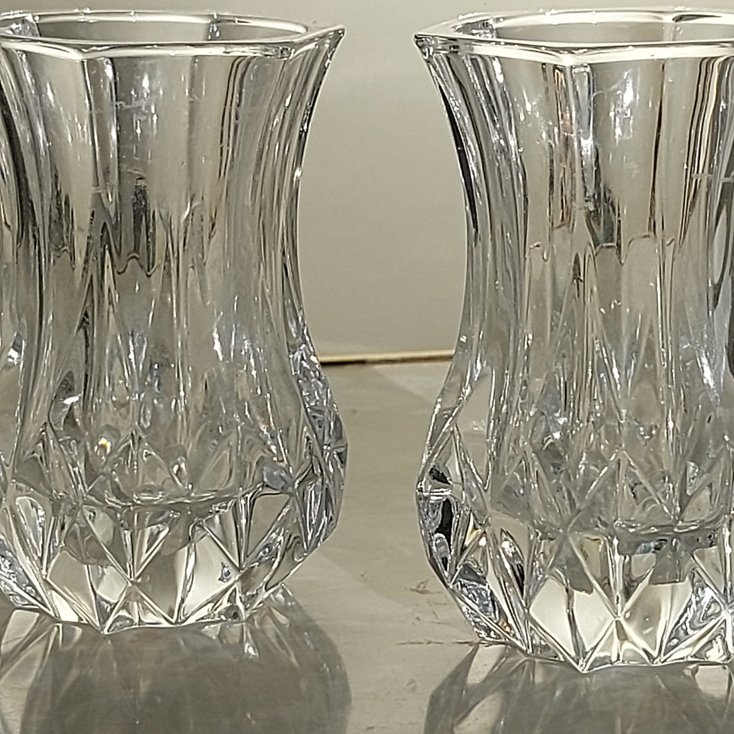 Pair Of Crystal Candlestick Holders