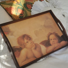Load image into Gallery viewer, Wooden Cherub Serving Tray
