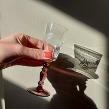 Load image into Gallery viewer, Set of Five 1950s Colourful Etched Sherry Glasses
