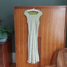 Load image into Gallery viewer, Green Floral Burnout Slip Midi Dress
