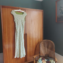 Load image into Gallery viewer, Green Floral Burnout Slip Midi Dress
