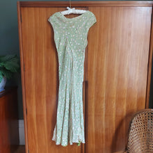 Load image into Gallery viewer, Green Floral Burnout Slip Midi Dress
