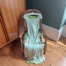 Load image into Gallery viewer, Green Floral Burnout Slip Midi Dress
