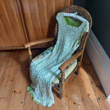 Load image into Gallery viewer, Green Floral Burnout Slip Midi Dress
