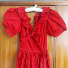 Load image into Gallery viewer, 1980s Red Laura Ashley Dress
