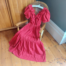 Load image into Gallery viewer, 1980s Red Laura Ashley Dress
