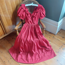 Load image into Gallery viewer, 1980s Red Laura Ashley Dress
