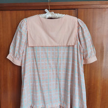 Load image into Gallery viewer, Laura Ashley Checkered Sailor Style Shift Dress
