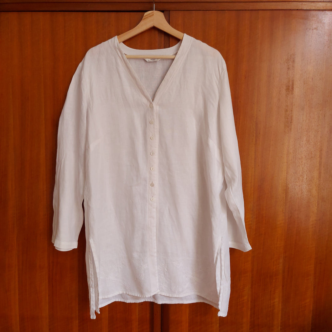 St Michael Linen Shirt Dress