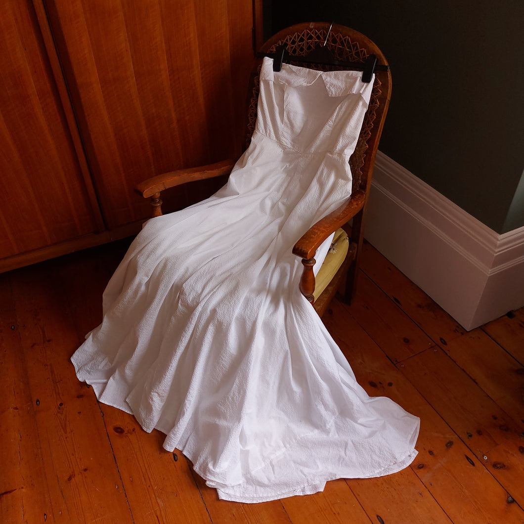 1950s Cotton Wedding Dress