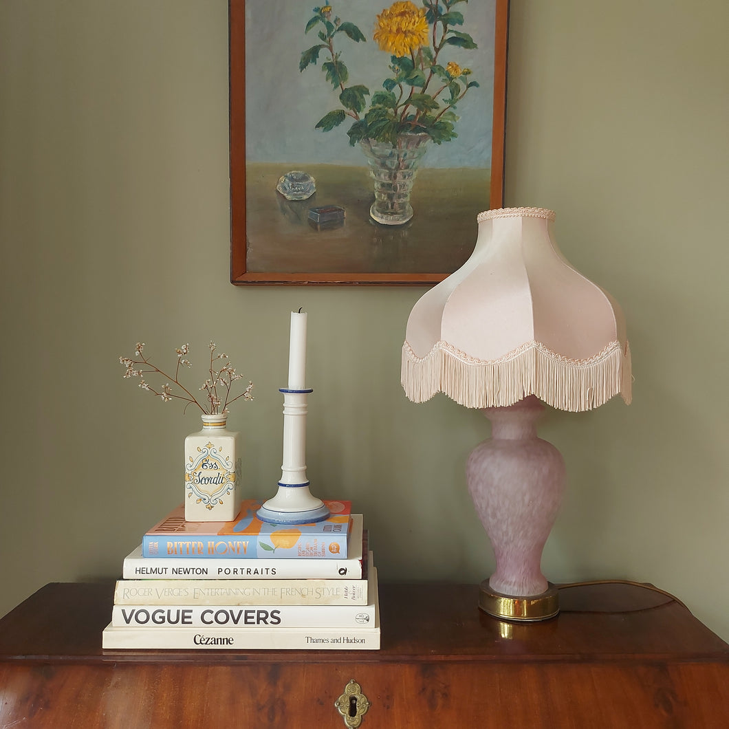 Purple Glass Italian Murano Style Lamp