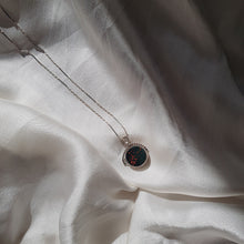 Load image into Gallery viewer, Antique Silver Victorian Swivel Fob Pendant with Bloodstone and Carnelian on Unusual Link Chain
