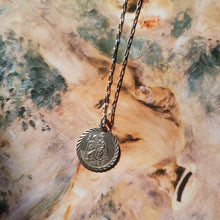 Load image into Gallery viewer, st christopher pendant on painting
