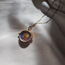 Load image into Gallery viewer, Rare Victorian 1894 Sterling Silver Mount with 1887 Enamelled Shilling Coin Fob Pendant
