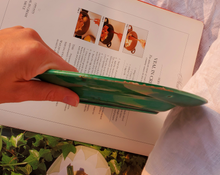 Load image into Gallery viewer, Vintage green majolica leaf plate
