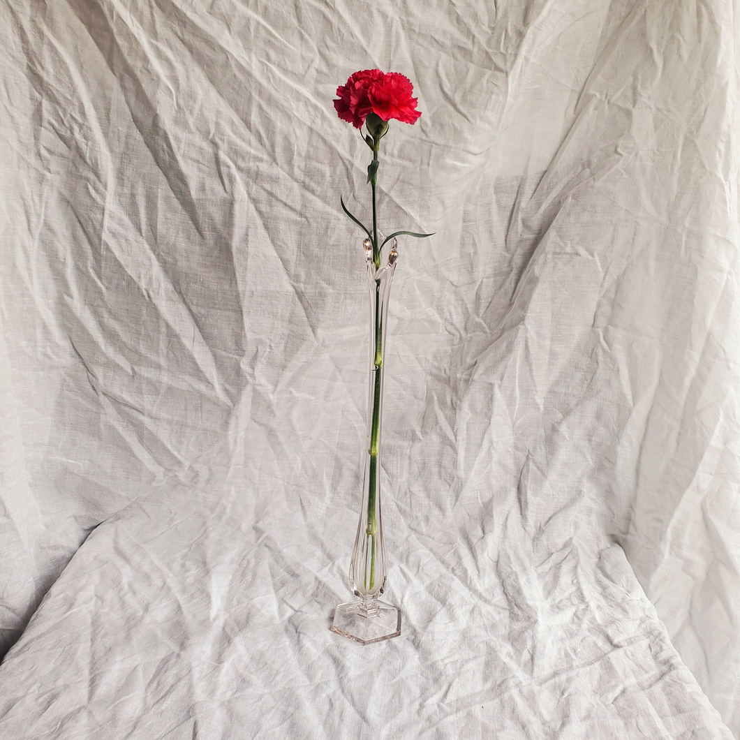 Single stem glass vase
