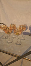 Load and play video in Gallery viewer, Set of five peach cocktail glasses
