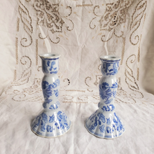 Load image into Gallery viewer, Vintage oriental candle stick holders
