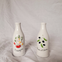 Load image into Gallery viewer, vintage condiment bottles
