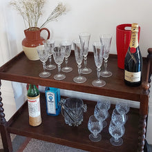 Load image into Gallery viewer, Antique 20th Century Twisted Barley Drinks Cocktail Trolley
