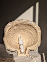Load image into Gallery viewer, Large Ceramic Iridescent Clam Shell Lamp
