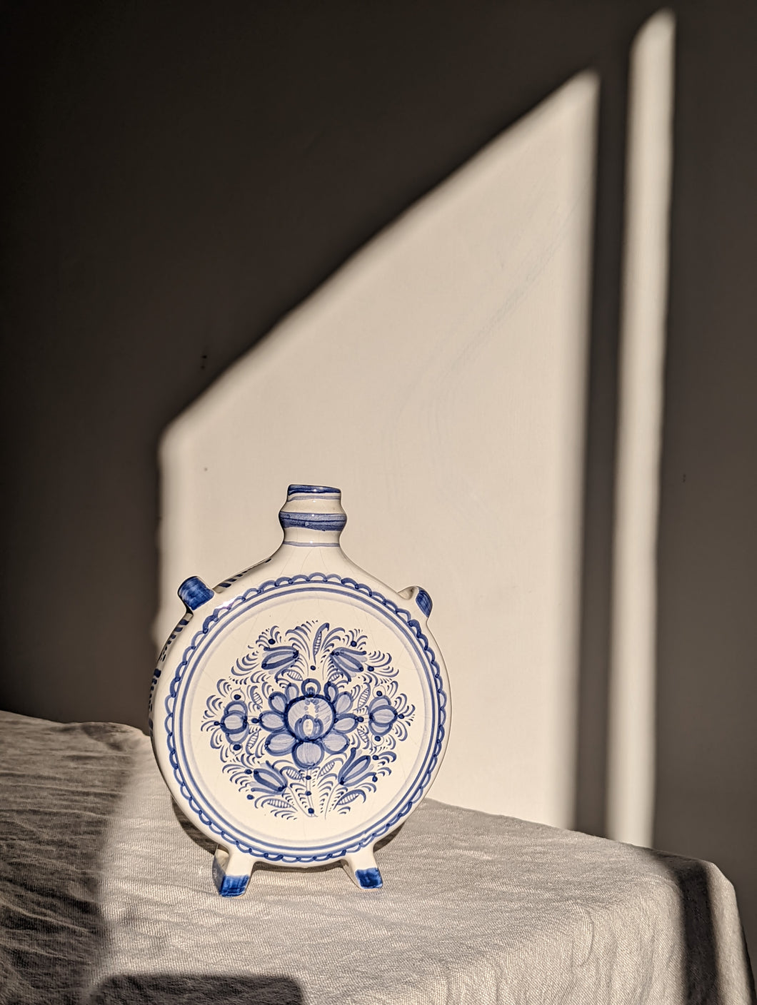 Modra Slovakian Decorative Hand Painted Bottle Vase